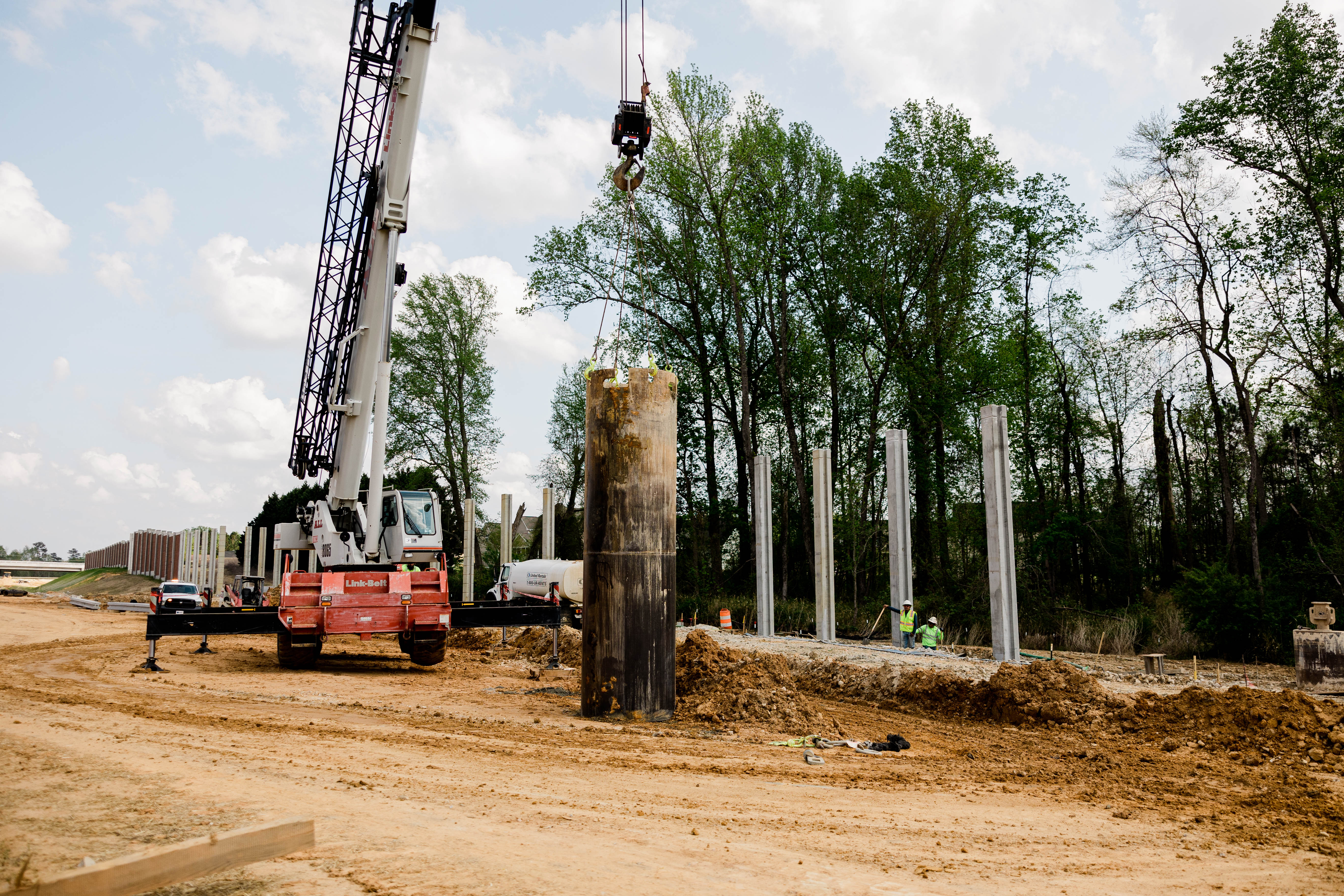 picking up concrete